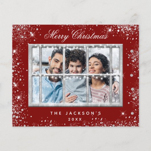 Kerstrood lichtvenster flyer (Voorkant)