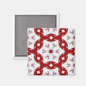 Kerstrood Magneet (Voorkant / Achterkant)