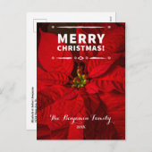  kerstrood met kerst, aangepast feestdagenkaart (Voorkant / Achterkant)