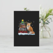 Kerstrood met kerstman — kerstman — rendierenkuin  kaart (Staand voorkant)