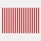 Kerstrood met witte streep inpakpapier vel (Voorkant 3)