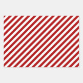 Kerstrood met witte streep inpakpapier vel (Voorkant 2)