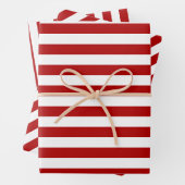 Kerstrood met witte streep inpakpapier vel (In situ)