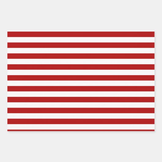 Kerstrood met witte streep inpakpapier vel (Voorkant)