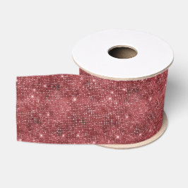 Kerstrood namaak glinsterende feestlint grosgrain lint