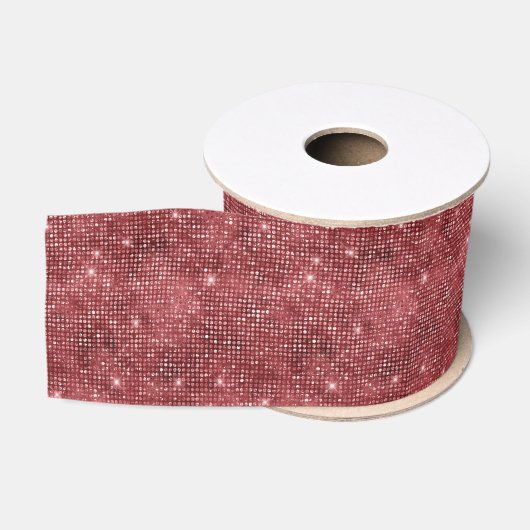 Kerstrood namaak glinsterende feestlint grosgrain lint (Spoel)