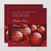 Kerstrood Ornament Weddenschap Kaart (Voorkant / Achterkant)