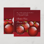 Kerstrood Ornament Weddenschap Kaart (Voorkant / Achterkant)