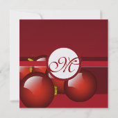 Kerstrood Ornament Weddenschap Kaart (Achterkant)