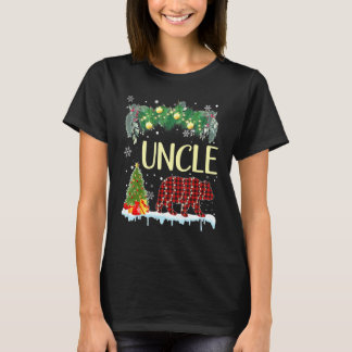 Kerstrood Plaid Uncle Beer Lights Beer Xmas T-shirt