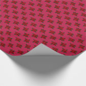 Kerstrood Poinsettia Cadeaupapier (Hoek)