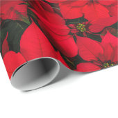 Kerstrood poinsettia holiday-omslagpapier cadeaupapier (Rol Hoek)