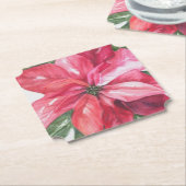 Kerstrood Poinsettia-ventilator Kartonnen Onderzetters (Gekanteld)