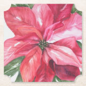 Kerstrood Poinsettia-ventilator Kartonnen Onderzetters (Voorkant)