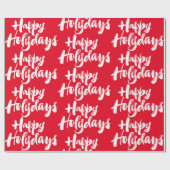 Kerstrood Prettige feestdagen Heilige Dagen Religi Cadeaupapier (Vlak)