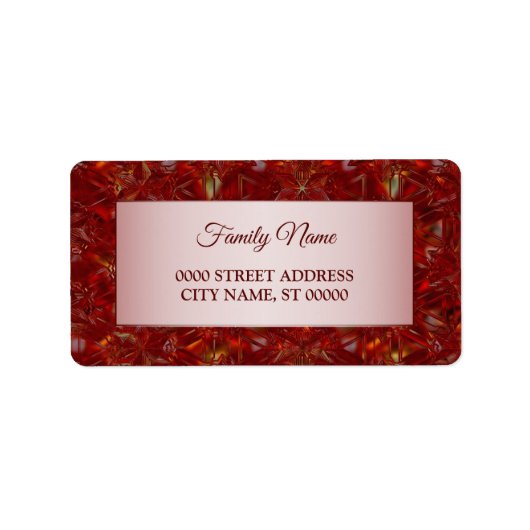 kerstrood retouradres luxe label (Voorkant)