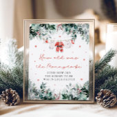 Kerstrood Santa Baby Hoe oud was het bord van mama Poster