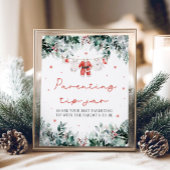 Kerstrood Santa Baby Ouderschap Tip Jar Game Poster