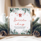 Kerstrood Santa Baby shower Bottle Chug Sign Poster