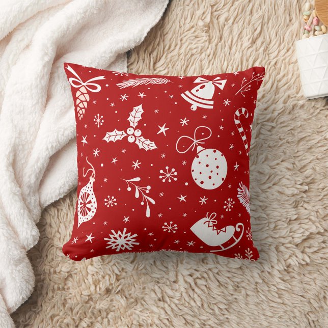 Kerstrood Sierkussen (Red Christmas Throw Pillow!)