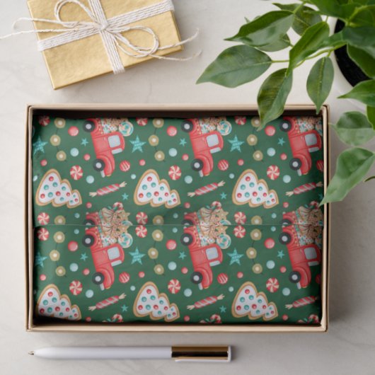 Kerstrood  Snoep Tissuepapier (Geschenk)