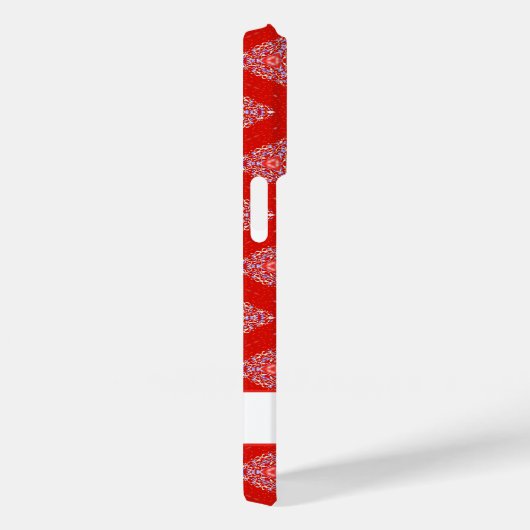 Kerstrood Snowflake Pattern gepersonaliseerd Case-Mate iPhone Case (Achterkant / Rechts)