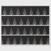 Kerstrood sokken en honkbalornamenten  cadeaupapier (Vlak)