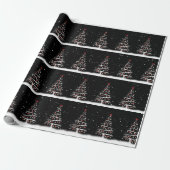 Kerstrood sokken en honkbalornamenten  cadeaupapier (Uitgerold)
