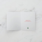 Kerstrood sprankelend minimalistisch stijlvol scri feestdagen kaart (Binnen)