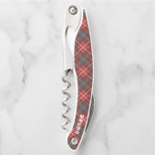 kerstrood tartaanschildpad kurkentrekker (Voorkant)