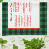 kerstrood vrachtwagen groene buffel theedoek (Gevouwen)