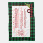 kerstrood vrachtwagen groene buffel theedoek (Verticaal)