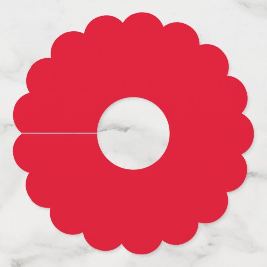 Kerstrood Wijnglaslabel (Achterkant)