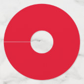 Kerstrood Wijnglaslabel (Voorkant)