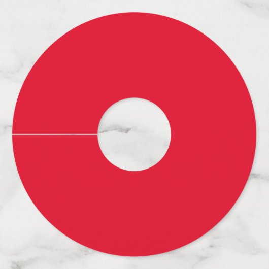 Kerstrood Wijnglaslabel (Voorkant)