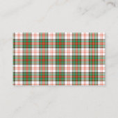 Kerstrood wit en groen geplakt wit blank visitekaartje (Voorkant)