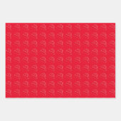 Kerstrood wit, groen kerstkerstfeest, schattig inpakpapier vel (Voorkant 2)