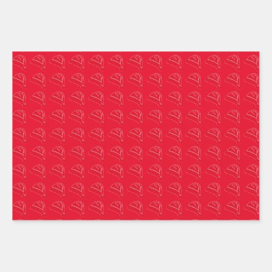 Kerstrood wit, groen kerstkerstfeest, schattig inpakpapier vel (Voorkant 2)