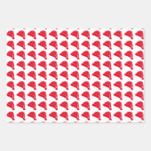 Kerstrood wit, groen kerstkerstfeest, schattig inpakpapier vel (Voorkant)