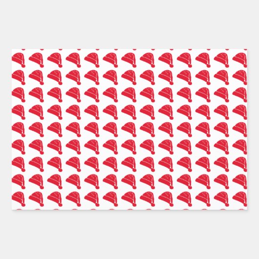 Kerstrood wit, groen kerstkerstfeest, schattig inpakpapier vel (Voorkant)