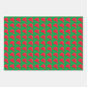 Kerstrood wit, groen kerstkerstfeest, schattig inpakpapier vel (Voorkant 3)