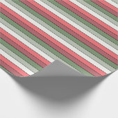 Kerstrood Wit Groen Kleur op Getextureerd Papier (Hoek)