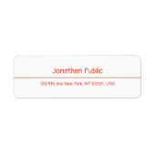 Kerstrood, wit handschrift, terugzendadres etiket (Voorkant)