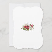 Kerstrood wit Poinsettia Sweet Sixteen Kaart (Achterkant)