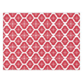 Kerstrood wit Snowflakes, Latijns schrift Tafelkleed (Voorkant (Horizontaal))