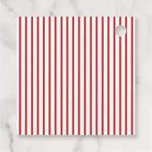 Kerstrood | Witte Coquette Bow Baby shower Bedankjes Labels (Achterkant)