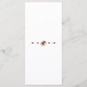 Kerstrood Witte Poinsettia Bruiloftsmenu Menu (Achterkant)