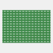 Kerstrood zwart wit Ho Ho Ho Inpakpapier Vel (Voorkant 2)