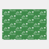 Kerstrood, zwart wit kerstblad inpakpapier vel (Voorkant 2)