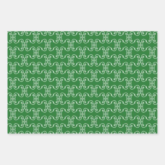 Kerstrood zwart wit wit gekleurd inpakpapier vel (Voorkant 2)